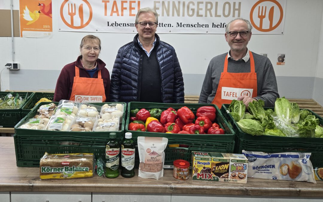 Großzügige Spende für die Tafel Ennigerloh
